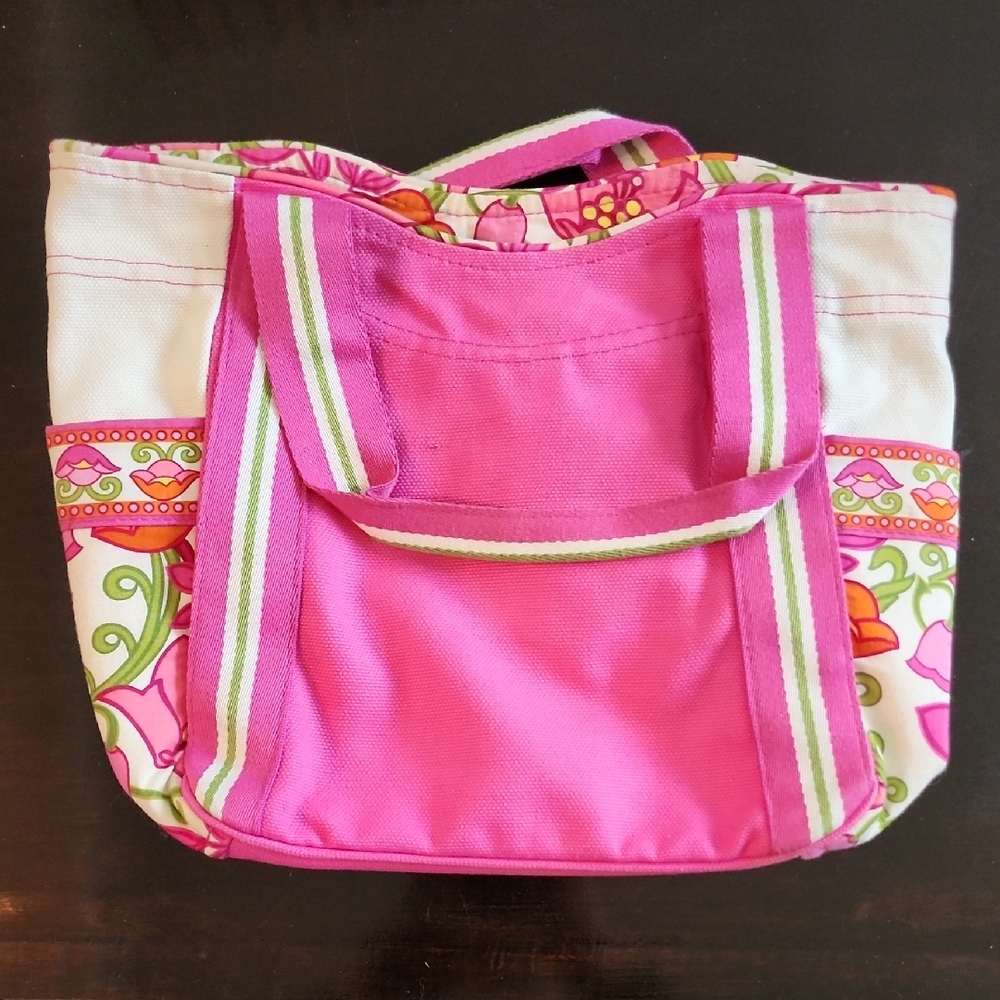 Vera Bradly Pink Floral Mini-Tote Bag